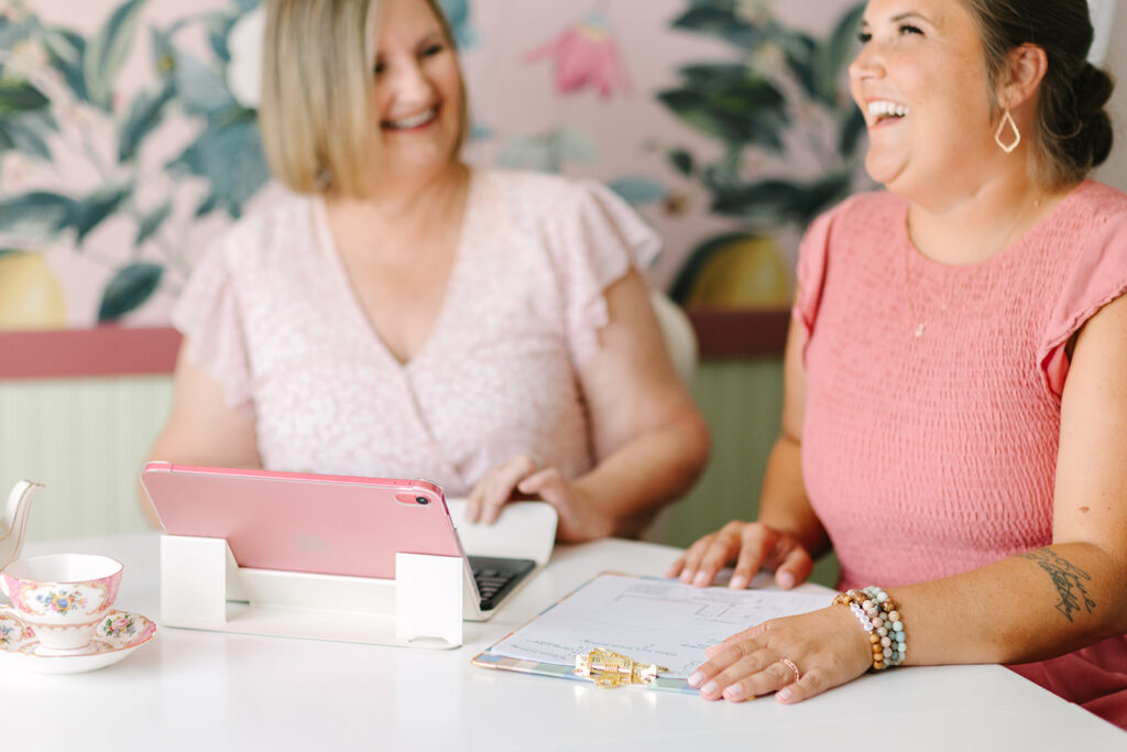 Austin wedding planner meeting with couple Ame Soeur Events