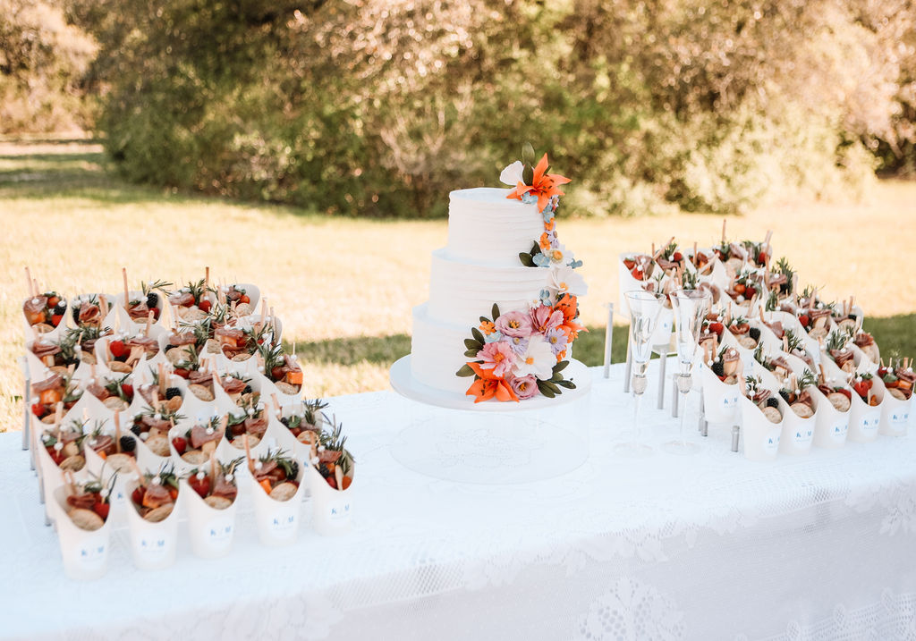 Brazilian wedding cake tradition at Texas Hill Country wedding