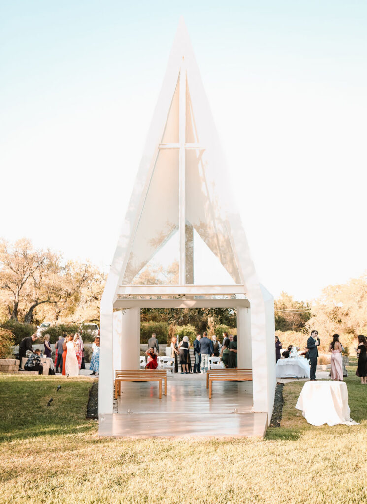Intimate micro wedding ceremony at Lincoln Chapel